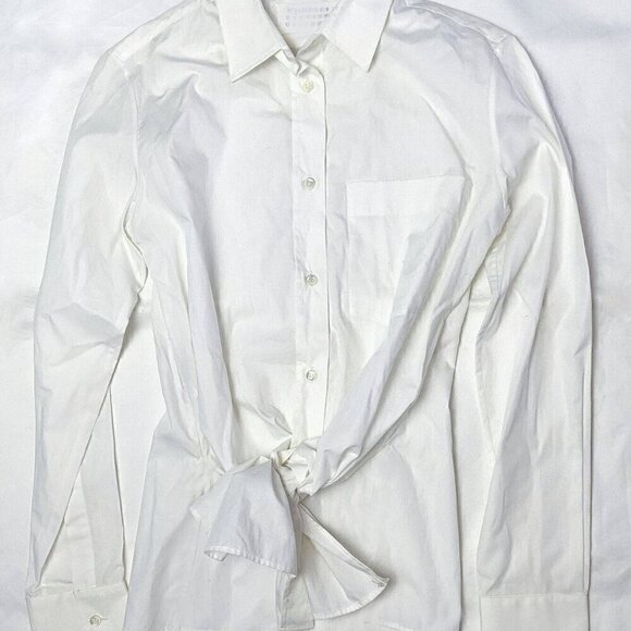 A.N.D. White Button Down Blouse, NWT, Quality Fabric, Work, Beach and Dressy S - Picture 1 of 2